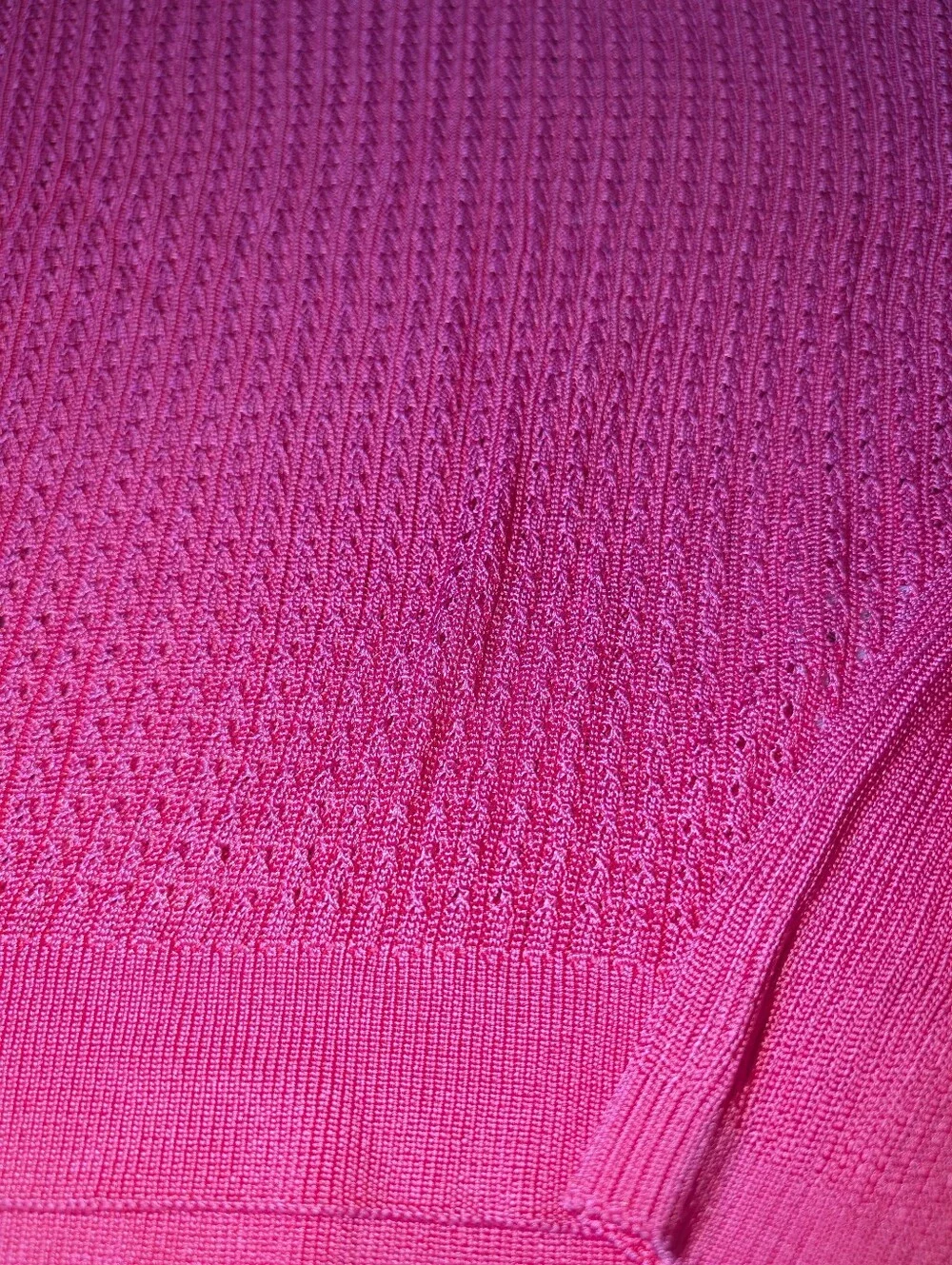 Free People Bright Pink Knit Crewneck Sweater